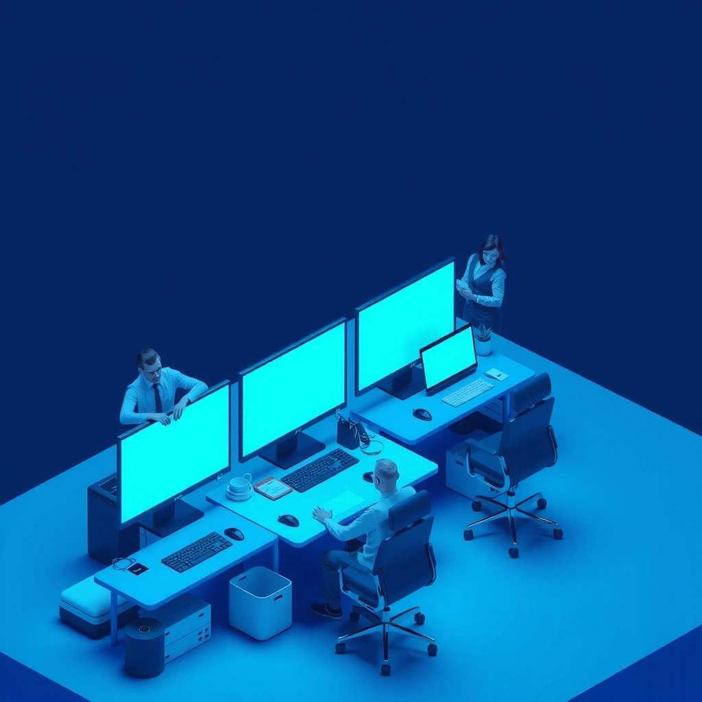 Equipo de desarrollo trabajando